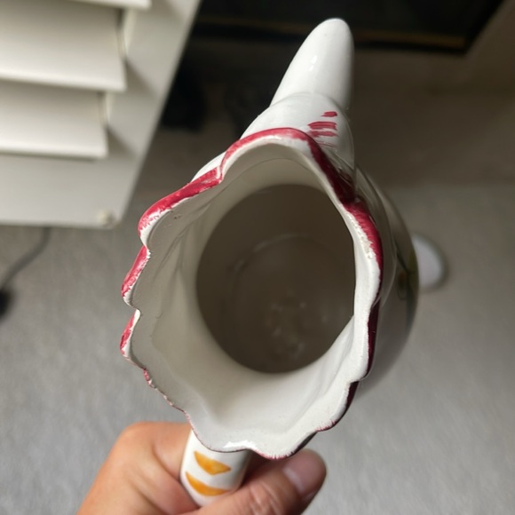 Vintage Italian Ceramic Rooster Chicken Pitcher mug 8.5” Made in Italy 0771 - Picture 8 of 9